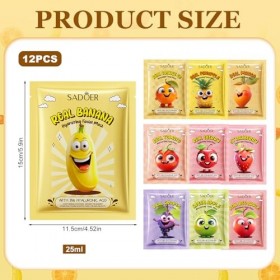 10 Masques en Feuille, Soin Coréen pour le Visage avec Ingrédients Naturels,Masque Visage Hydratant aux Extraits de Fruits et...