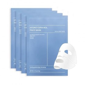 4PCS Real Deep Maske, Hydro Cera-nol Real Deep Mask, Soin Hydratant Apaisant pour Peaux Sèches et Sensibles – Masque de Nuit ...