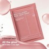 Masque Collagène Visage, 5 Pièces Bio Collagen Real Deep Mask avec Patchs Spécialisés Sillon Nasogénien, Masque de Nuit Hydra...