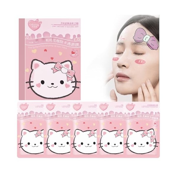 18 Masques en Feuille, Masque visage hydratant aux extraits de fruits et de plantes, Soin Coréen pour le Visage avec Ingrédie...