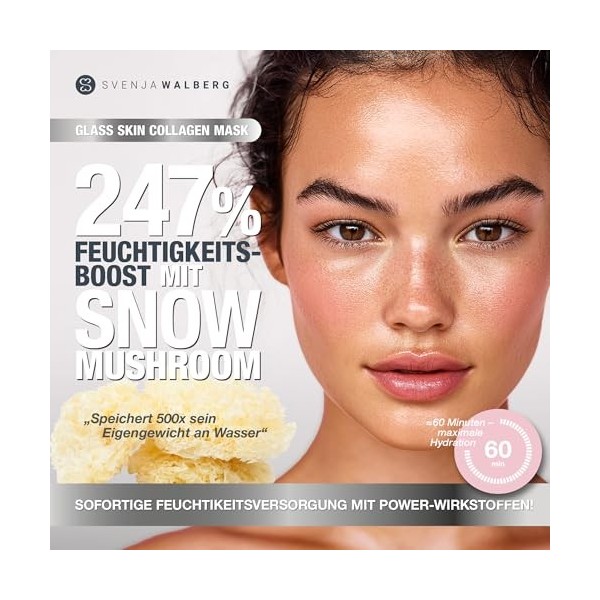 Lot de 10 masques en verre au collagène blanc