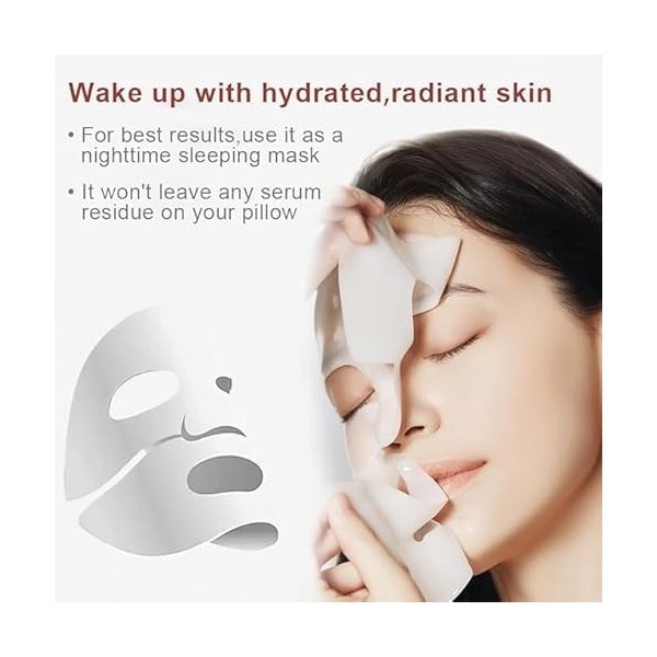 Masque Collagene Visage,Masque collagène Bio, véritable masque de collagène profond, hydratation en profondeur, réduit les r