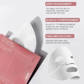 Masque Collagene Visage, Bio Collagen Face Mask, Profond Hydratation Masque Visage, Raffermissant Hydrogel Masque de Nuit, Ré