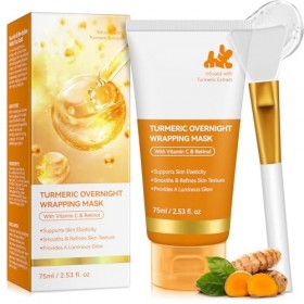 Collagen Night Wrapping Mask, 75 ml, curcuma + rétinol + vitamine masque, collagène coréen Overnight Wrapping Peel Off Masque