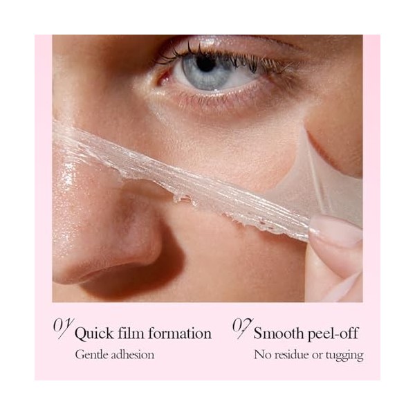 Masque Décollable au Collagène 60g avec Pinceau, Soin Nuit Raffermissant et Hydratant, Effet Liftant Immédiat, Réduit la Relâ