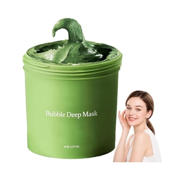 IWIDY 1PC Masque Holy Basil Bubble Deep Mask,Nettoyage en profondeur, contrôle du sébum,éclat instantané, masque à largile a