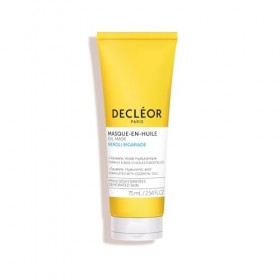 Decléor Masque-en-Huile Néroli Bigarade aux Huiles Essentielles, Squalane et Acide Hyaluronique pour Hydratation Intense, Con
