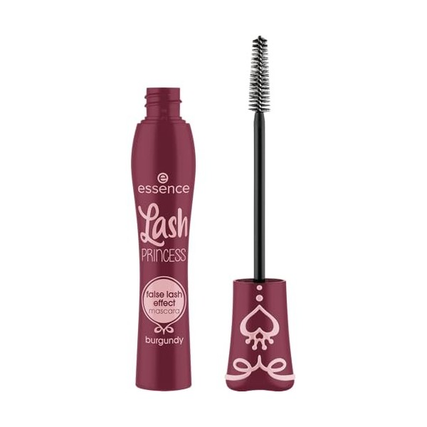 essence Lash PRINCESS false lash effect mascara burgundy, mascara volume, effet faux cils, teinte bordeaux, brosse conique en...