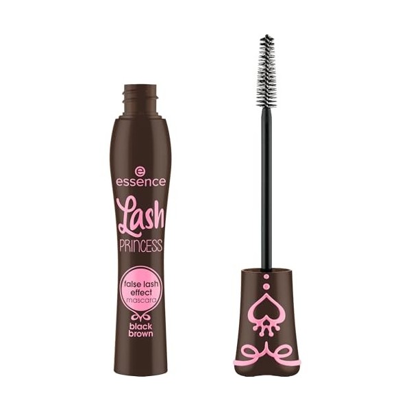 essence Lash PRINCESS false lash effect mascara burgundy, mascara volume, effet faux cils, teinte bordeaux, brosse conique en...