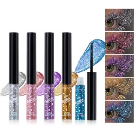 Mascara 5 Couleurs Pour Les Cils, Set De Mascara Pailleté Coloré Cils Brillants Volumineux Charmant Waterproof Longlasting Ha