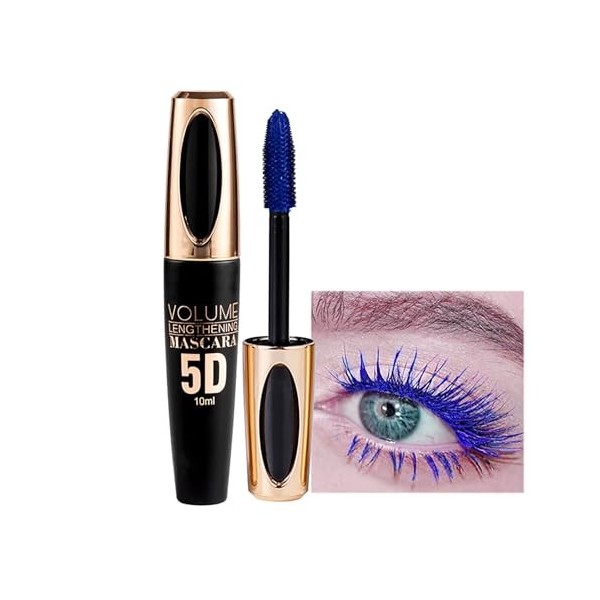 Mascara 5D Résistant à lEau - Volume Intense & Recourbé 10ml Végane - Pour Mariage, Soirées, Carnaval et Maquillage de Scène ...
