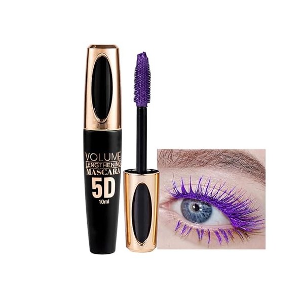Mascara 5D Résistant à lEau - Volume Intense & Recourbé 10ml Végane - Pour Mariage, Soirées, Carnaval et Maquillage de Scène ...