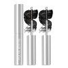 Prreal 2PCS Black Metal Mascara, 6D Curling Eyelash Iron Metal Wand Mascara Long Lasting Non-Clumping Flake Proof Bristle Les