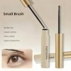 Mascara waterproof noir avec petite brosse pour cils inférieurs/fins/clairsemés, sans paquets, résistant aux traces, sans éca