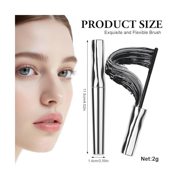 BUTBU 2PCS Mascara volume, Mascara Waterproof, Maquillage Femme, Cils Démultipliés, Sans Paquets, Regard Agrandi, Technologie...