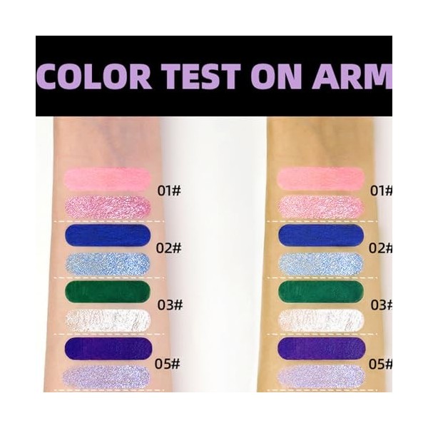 Baorder - Coffret de 4 mascaras colorés pour les cils, mascara pailleté et mat, mascara double embout longue tenue nacré, maq