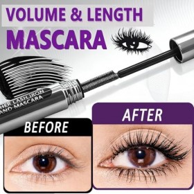 Metal Mascara, Long Lasting Metal Rod Mascara, Iron WandMascara, Mascara Waterproof, Mascara 3D à double brosse, Volume & Lon