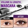 Metal Mascara, Long Lasting Metal Rod Mascara, Iron WandMascara, Mascara Waterproof, Mascara 3D à double brosse, Volume & Lon
