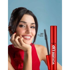 Flormar Volume Up Mascara Noir Intense – Mascara volume avec effet liftant, modulable sans paquets, brosse en silicone sépare