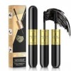 Mascara Waterproof,Mascara Fibre De Soie 4d,Mascaras 2 En 1 ImperméAble En Fibre De Soie,Volume Intense & Longueur ExtrêMe,An...