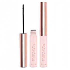 Mascara Résistant à lEau à Brossette Fine pour Cils Courts et Clairsemés, Volume, Tenue Longue, Allongeant et Épaississant, 