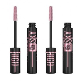 Maybelline New York - Lot de 2 Mascaras Volume et Longueur - Sky High Cosmic Black - 2 x 7,2 ml Mascara