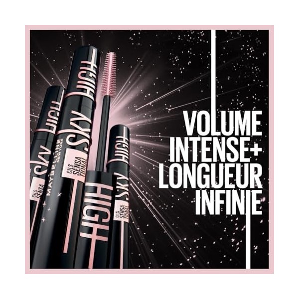 Maybelline New York - Lot de 2 Mascaras Volume et Longueur - Sky High Cosmic Black - 2 x 7,2 ml Mascara
