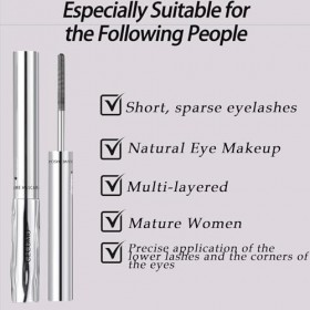 Lot de 2 mascaras noirs pour femmes âgées à partir de 60 ans et plus - Imperméables - Pour cils fins et courts - Hypoallergén