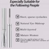 Lot de 2 mascaras noirs pour femmes âgées à partir de 60 ans et plus - Imperméables - Pour cils fins et courts - Hypoallergén