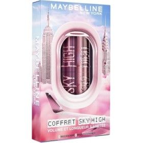Maybelline New-York - Coffret 2 Mascara Volume & Longueur - Sky High - Teinte : Very Black & Burgundy Haze - 7,2 ml