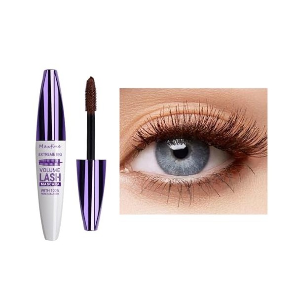 Mascara Coloré Imperméable - Finition Précise Pinceau Fin - Longue Tenue - Idéal Fêtes, Carnaval, Soirées & Maquillage Festif...