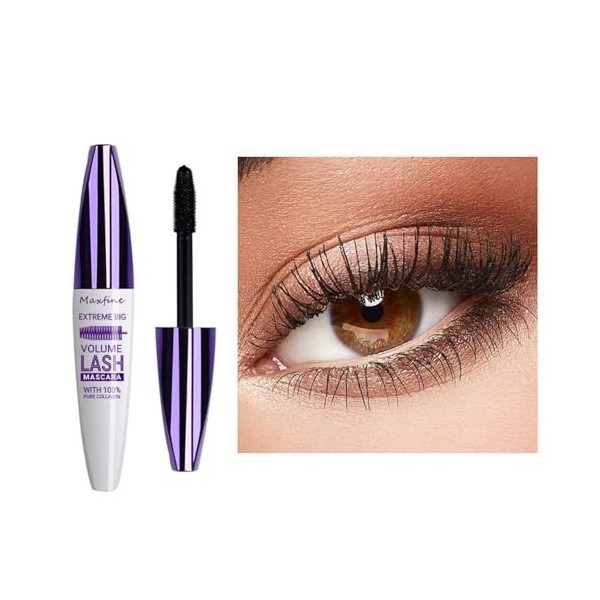 Mascara Coloré Imperméable - Finition Précise Pinceau Fin - Longue Tenue - Idéal Fêtes, Carnaval, Soirées & Maquillage Festif...