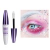Mascara Coloré Imperméable - Finition Précise Pinceau Fin - Longue Tenue - Idéal Fêtes, Carnaval, Soirées & Maquillage Festif...