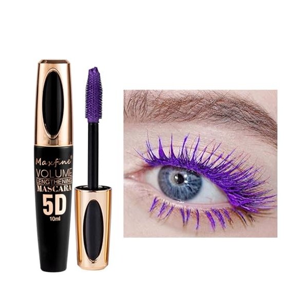 Mascara Coloré Imperméable - Finition Précise Pinceau Fin - Longue Tenue - Idéal Fêtes, Carnaval, Soirées & Maquillage Festif...