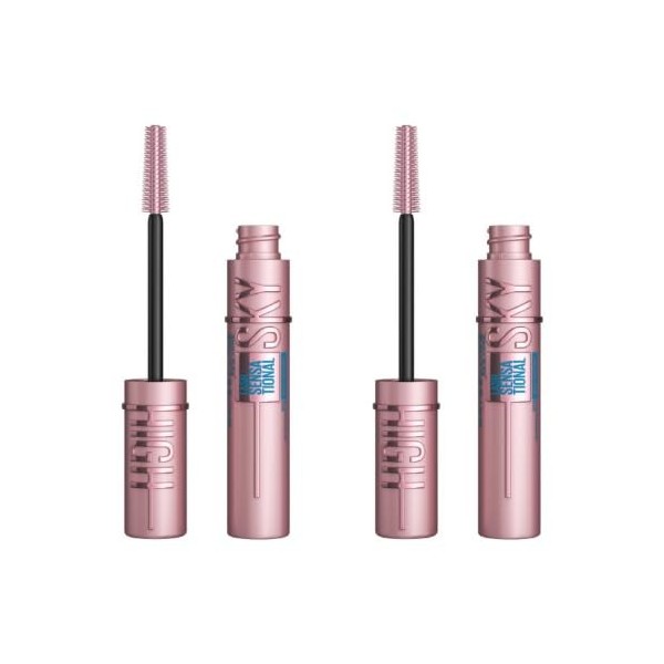 Maybelline New York Cils Sensational Sky High Mascara Waterproof Lot de 2