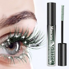 Mascara à paillettes - Effet diamant - Longue durée - Volume et extension - Hypoallergénique - Maquillage des yeux chatoyant 