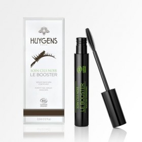 HUYGENS Le Booster Soin Cils Noir – Sérum & Mascara Noir 2-en-1 – Allonge, fortifie et stimule la croissance naturelle des ci