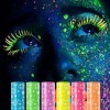 Matte Liquid Mascara Set 6 Colors UV Neon Mascara Pencil Waterproof Long Lasting Thick Volume Eye Lash Make Up Christmas Fest
