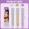 Mascara Pailleté,Fard à Paupières Mascara Liquide 3 Couleurs - MascaraVolumisant Allongant Diamants Étincelants,Anti-Sweat,No...