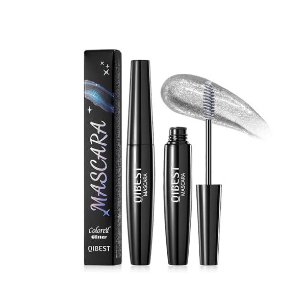 Mascara Pailleté,Fard à Paupières Mascara Liquide 3 Couleurs - MascaraVolumisant Allongant Diamants Étincelants,Anti-Sweat,No...
