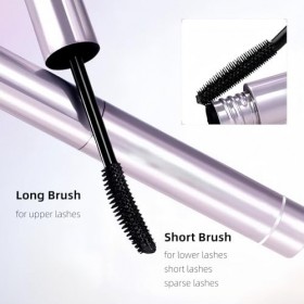 Mascara avec brosse spéciale pour cils bien définis, résistant aux traces, sans paquets, waterproof, longue tenue, look natur