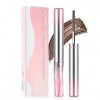 Mascara Waterproof, Marron Longue Durée 3D Mascara Extension de Boucles Volume, Longue Durée, Pinceau Ultra Fin Non Aggloméra