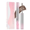 Mascara Waterproof, Marron Longue Durée 3D Mascara Extension de Boucles Volume, Longue Durée, Pinceau Ultra Fin Non Aggloméra