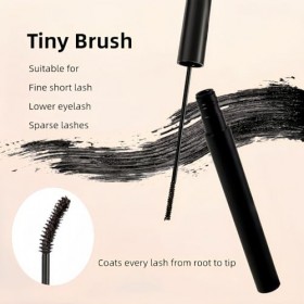 Mascara à Petite Brosse pour Cils Fins et Courts & Cils Inférieurs & Cils Clairsemés, Atteint Chaque Cil, Sans Paquets, Anti-...