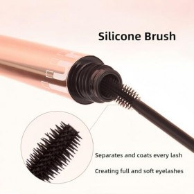 Mascara Noir pour des Cils Plus Fournis, Plus Longs et Volumineux, Waterproof, Longue Tenue, Anti-Bavure, Sans Paquets 1 Piè