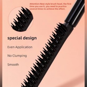 Mascara Waterproof pour Cils Fins, Mascara Noir à Brosse Peigne Séparant les Cils pour Définition, Volume et Longueur, Effet 