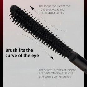 Mascara Noir Waterproof à Brosse Spéciale, Volume, Recourbant et Allongeant, Longue Tenue, Sans Paquets, Anti-Bavure 1 Pièce