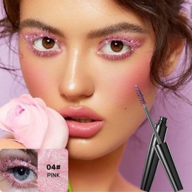 5 Coloré Glitter Mascara for Women,Mascara Volume Waterproof Longue Durée,Brillant Charmant Extension de Curling Boucle Volum