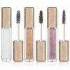 Lot de 3 mascaras à paillettes pour cils – Mascara à paillettes en blanc, doré et violet – Maquillage des yeux chatoyant long