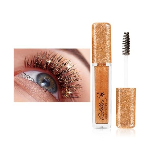 Autmor Lash Diamond Glitter Mascara – Mascara brillant avec paillettes diamant et reflets nacrés colorés pour des cils époust...